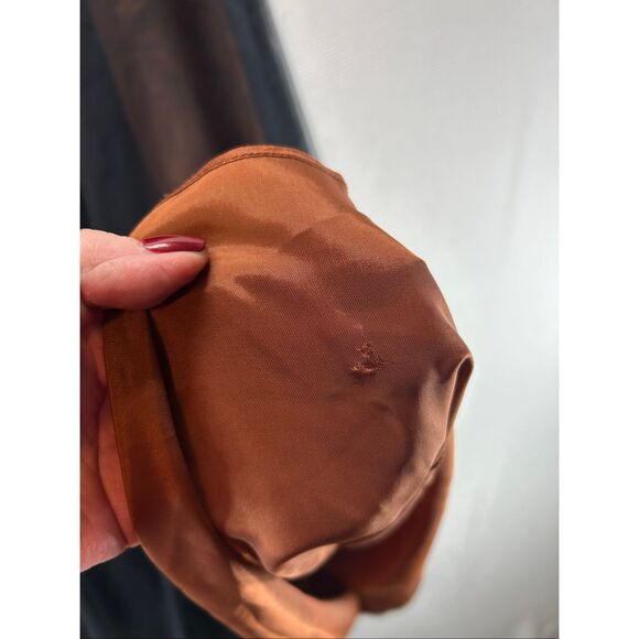 Adrianna Papell Tulle Maxi Skirt Copper Black Evening Goth Formal Size 8 - Picture 6 of 15